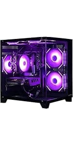 Gaming PC Desktop Computer,Intel Core i5 13400F,RTX 4060 8G,32GB DDR4 RAM 1TB SSD,ARGB Fan,Prebuilt Computer Tower for Gaming and Office