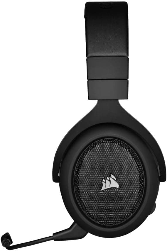 Corsair HS70 Pro Wireless Gaming Headset - 7.1 Surround Sound Headphones for PC, MacOS, PS5, PS4 - Discord Certified - 50mm Drivers – Carbon,Black