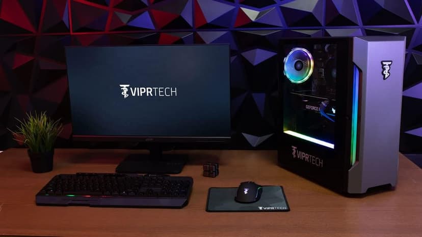 ViprTech Rebel 3.0 Gaming PC - AMD Ryzen 5 (4.2Ghz Turbo), RTX 3060 12GB, 32GB DDR4 3200, 1TB NVMe SSD, Bluetooth, VR-Ready, Streaming, RGB, Win 11 Pro, Desktop Computer Tower Prebuilt, Black