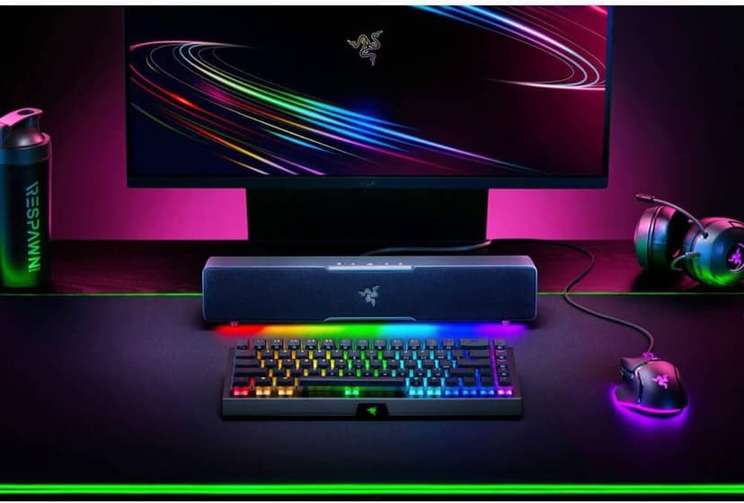 Razer Leviathan V2 X PC Soundbar with Full-Range Drivers - Compact Design - Chroma RGB - USB Type C Power and Audio Delivery - Bluetooth 5.0 - for PC, Laptop, Smartphones, Tablets & Nintendo Switch
