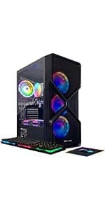 STGAubron Gaming PC Computer Desktop, GeForce RTX 2060 Super 8G, Intel Core I7 8th up to 4.1GHz, 16G DDR4, 1T SSD, WiFi 6 & BT 5.2, RGB Fan x6, Windows 11 Home