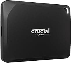 Crucial X10 Pro 4TB Portable SSD, Up to 2100MB/s Read, 2000MB/s Write, 3.2 USB-C, External Solid State Drive, Durable Storage for PC & Mac, for Professional Creators, Black - ‎CT4000X10PROSSD902