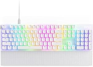 NZXT Function 2 Full-Size Wired Optical Gaming Keyboard - 8K Polling Rate - Linear Optical Switches - Adjustable Actuation - Double-Shot PBT Keycaps - RGB - Hot-Swappable - White
