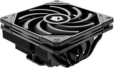 ID-COOLING IS-55 Black CPU Cooler Low Profile 55mm Height CPU Air Cooler 5 Heatpipes 120x120x15mm Slim Fan, CPU Fan for Intel LGA1851/1700/115X/1200; AMD AM4/AM5