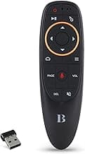 BL Air Mouse Remote Control, Voice Remote 2.4G RF Wireless Remote Control with 6-Axis Gyroscope IR Learning, USB Air Mouse Remote for PC Smart TV Android TV Box HTPC Laptop Projector Android Windows