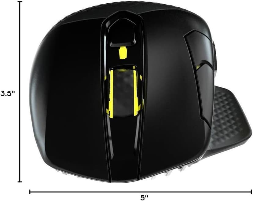 Corsair Dark Core RGB Pro, Wireless FPS/MOBA Gaming optical Mouse with SLIPSTREAM Technology, Black, Backlit RGB LED, 18000 DPI, Optical,CH-9315411-NA