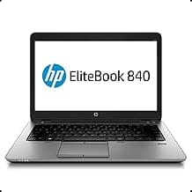 HP EliteBook 840 G1 14in HD Business Laptop Computer Ultrabook, Intel Core i5-4300U 1.9 GHz Processor, 8GB RAM, 128GB SSD, USB 3.0, VGA, Wifi, RJ45, Windows 10 Professional (Renewed)