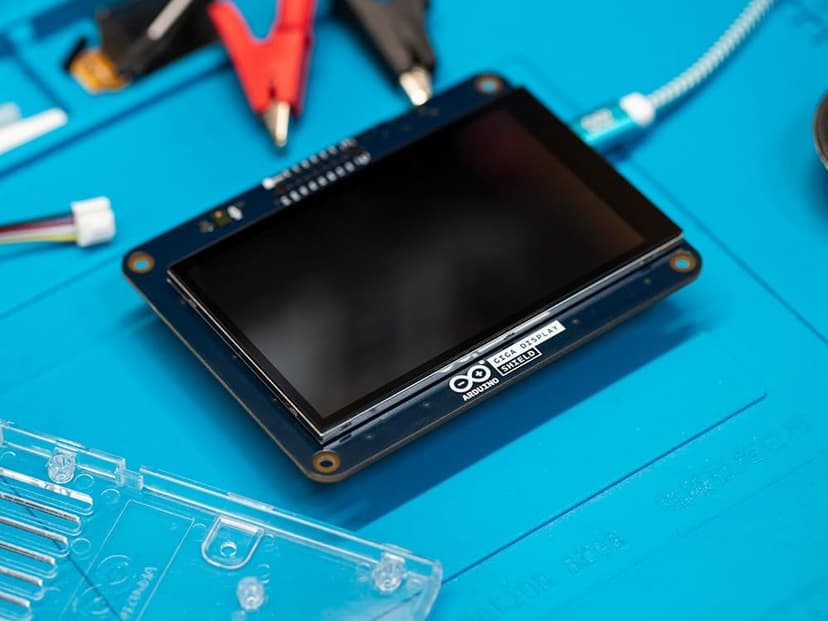 GIGA Display Shield [ASX00039] - 3.97” Touch Screen Solution for Arduino GIGA R1 WiFi with IMU, Digital Microphone, and Arducam Connector for Enhanced Project Functionality
