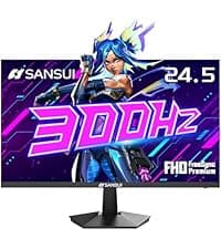 SANSUI 24 Inch Gaming Monitor 180Hz 1Ms FreeSync HDR 110% sRGB FHD 1080P Computer Monitor HDMI DP Ports Eye Care Frameless VESA Mount Cable Management(ES-G24F4L HDMI Cable Included)