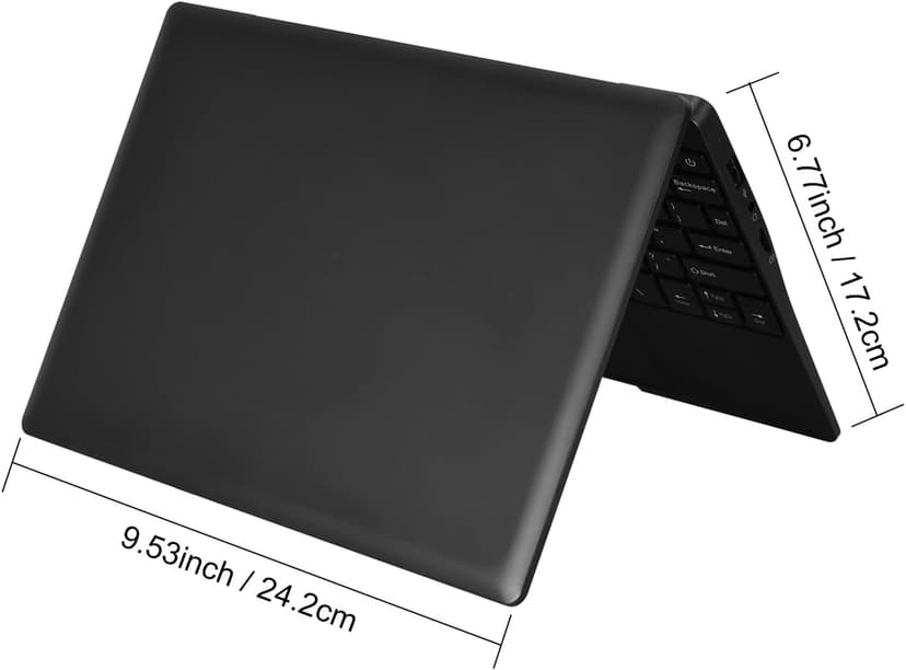 10.1Inch Laptop,Quad-Core Processor with Android 12.0 OS,2GB RAM,64GB EMMC,Built-in Camera,WiFi,USB Interface,Tpye-C Charging for Learning and Entertainment (Black 2GB+64GB)