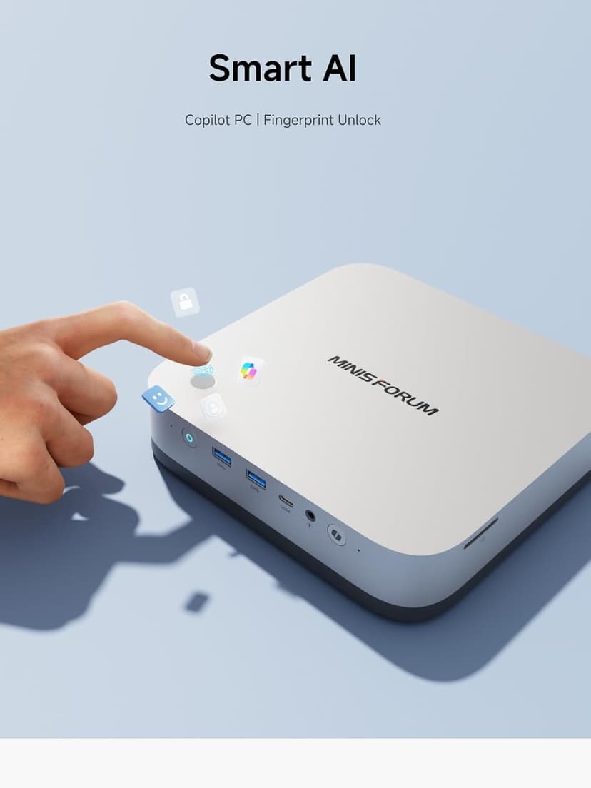 MINISFORUM Mini PC AI X1 Pro AMD Ryzen AI 9 HX370(12 Cores/24 Threads, up to 5.1GHz)&AMD Radeon 890M Mini Gaming Computer,32GB DDR5 1TB PCIe 4.0 SSD, 8K Quad Display,Dual 2.5 LAN/WiFi 7/BT5.4/Oculink