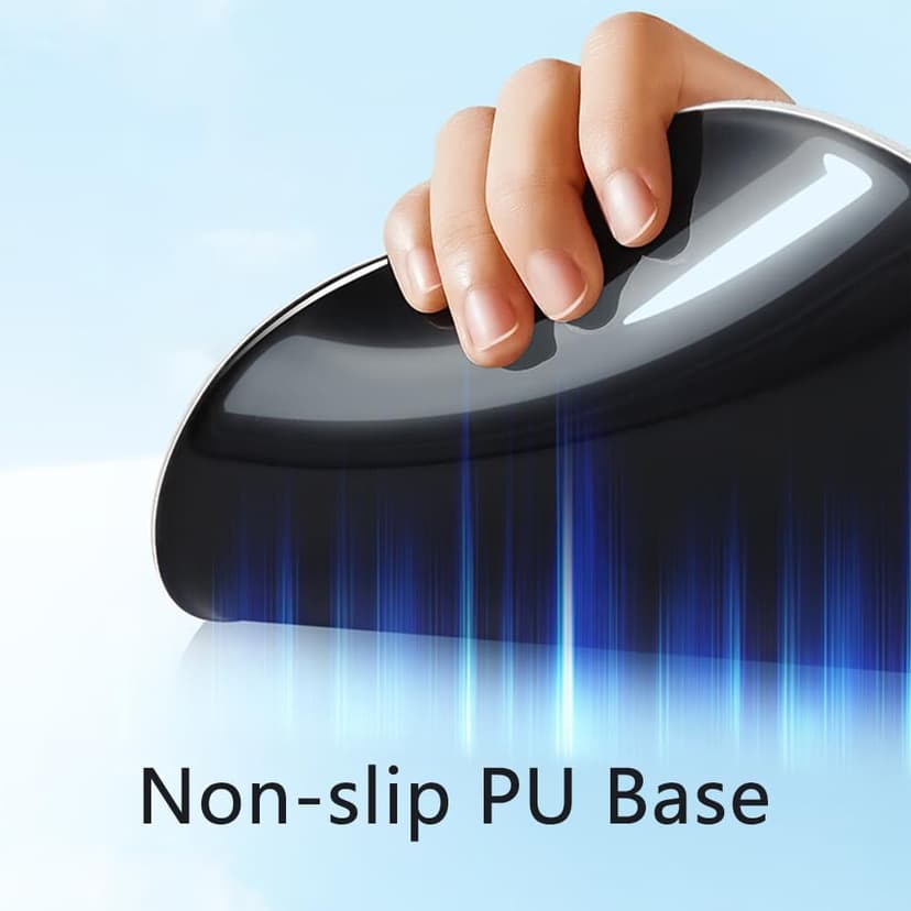 Ergonomic Mouse Pad with Wrist Rest, Gel Wrist Support Mousepad, Pain Relief Laptop Computer Mouse Pad, Non-Slip Mouse Pads for Office & Home (Black)