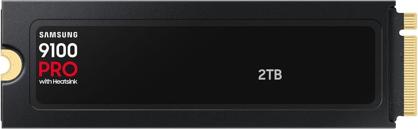 Samsung SSD 9100 PRO with Heatsink 2TB, PCIe 5.0x4 M.2 2280, Seq. Read Speeds Up to 14,800/13,400 MB/s, Best for AI Computing, Gaming, and Heavy Duty Workstations (MZ-VAP2T0CW)