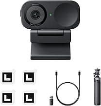 Insta360 Link 2C Tripod Bundle - 4K Webcam for PC/Mac, 1/2" Sensor, Auto Framing, HDR, AI Noise-Canceling Mic, Gesture Control for Streaming, Video Calls, Gaming, Works with Zoom, Teams, Twitch & More