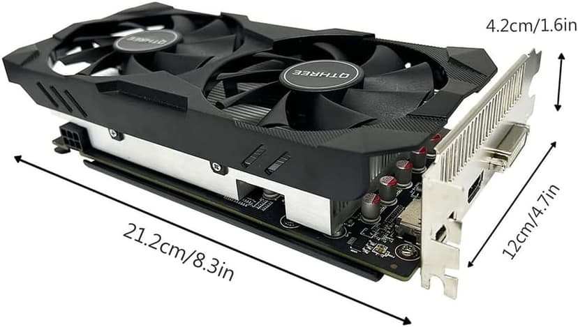 QTHREE Radeon RX 560 XT 8GB GDDR5 Graphics Card,1792SP,128 Bits,DVI,HDMI,DP,Gaming Video Card for PC,Computer GPU,PCI Express x16 3.0
