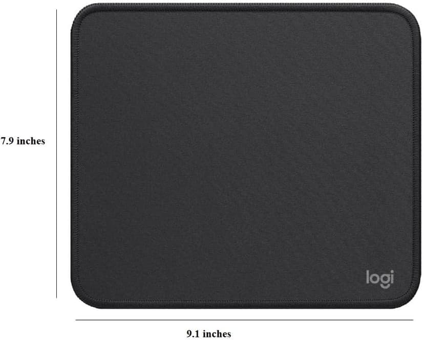 Logitech Mouse Pad - Studio Series, Computer Mouse Mat with Anti-Slip Rubber Base, Easy Gliding, Spill-Resistant Surface, Durable Materials, Portable, in a Fresh Modern Design, Graphite