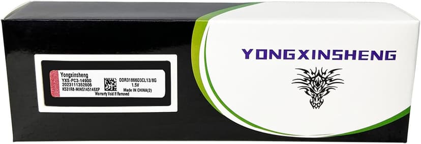 Yongxinsheng 16GB (8GBx2) DDR3 1866MHz (PC3 14900) CL13 Desktop Memory 240Pins 1.5V Non-ECC Unbuffered Ddr3 UDIMM RAM - Black