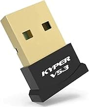 Kyper USKyper-45BT 1 Pack USB Bluetooth Adapter, 5.3 BT Adapter for PC, Plug & Play for Windows 11/10/8.1, Bluetooth Receiver & Transmitter for Keyboard/Mouse/Headphone/Speakers/Printer (1)