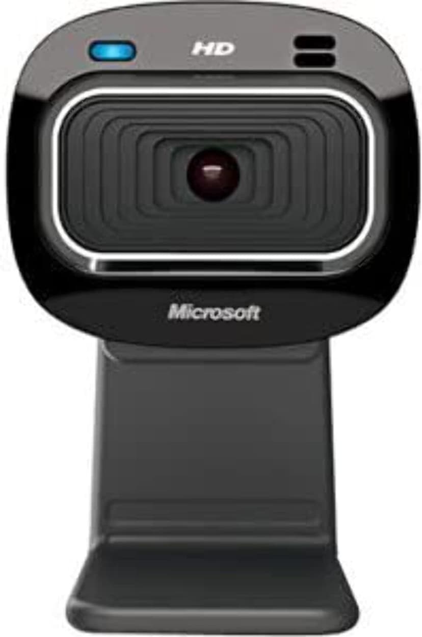 Microsoft LifeCam HD-3000 for Business with built-in noise cancelling Microphone, Light Correction, USB Connectivity with universal attachment base, for video calling on Microsoft Teams/Zoom