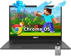 ASUS Chromebook 14" FHD Anti-Glare Laptop, MediaTek Kompanio 520, 4GB LPDDR4X, 64GB eMMC, Webcam, WiFi 6, Bluetooth, Chrome OS, Gravity Gray, CM1402CM2A-M8186