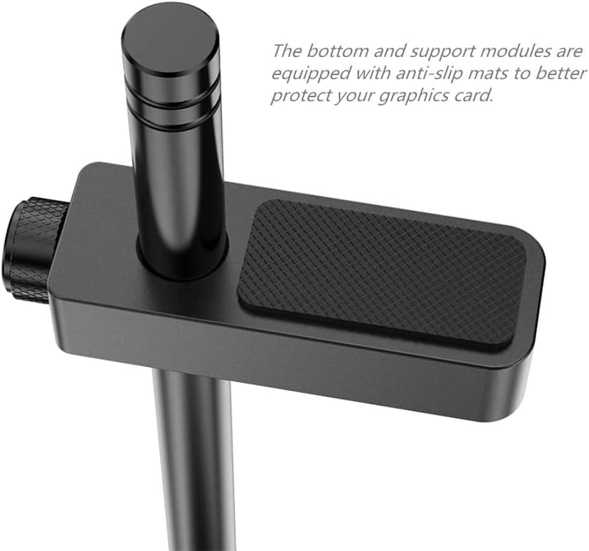 MHQJRH Graphics Card GPU Brace Support, Video Card Sag Holder Bracket, Anodized Aerospace Aluminum (Black)