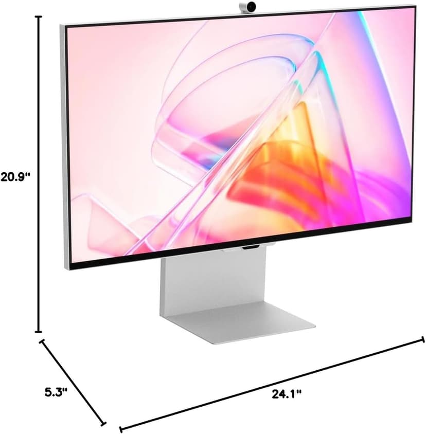 Samsung 27" ViewFinity S9 Series 5K Computer Monitor, Thunderbolt 4, DisplayPort, Matte Display, 4K Slimfit-Camera, Slim Metal Design, AirPlay, Smart-TV Apps, Gaming Hub, LS27C900PANXZA