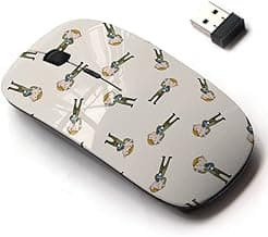 2.4G Wireless Mouse with Cute Pattern Design for All Laptops and Desktops with Nano Receiver - Reporter Photographer Cartoon