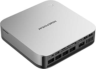 MINISFORUM Mini PC AI X1 Pro AMD Ryzen AI 9 HX370(12 Cores/24 Threads, up to 5.1GHz)&AMD Radeon 890M Mini Gaming Computer,32GB DDR5 1TB PCIe 4.0 SSD, 8K Quad Display,Dual 2.5 LAN/WiFi 7/BT5.4/Oculink