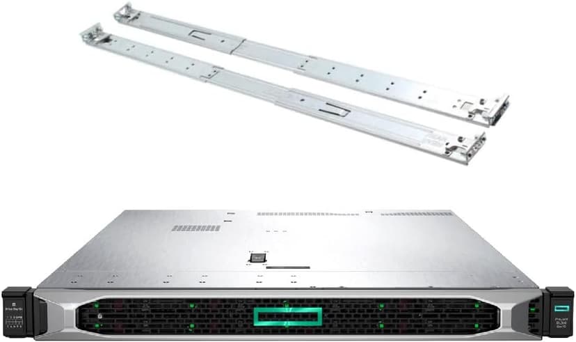 HPE ProLiant DL360 Gen10 1U Rack Server Bundle with Dual Xeon 6130 2.10 GHz, 256GB DDR4 Memory, 7.68TB Enterprise SSD Storage, RAID, Dual Power, iLO, Rail Kit