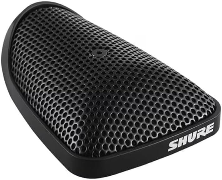 Shure Centraverse CVB Installed Sound Boundary Microphone - Black, Omnidirectional Condenser Mic, 12-Foot XLR Cable (CVB-B/O)