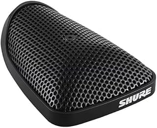 Shure Centraverse CVB Installed Sound Boundary Microphone - Black, Omnidirectional Condenser Mic, 12-Foot XLR Cable (CVB-B/O)