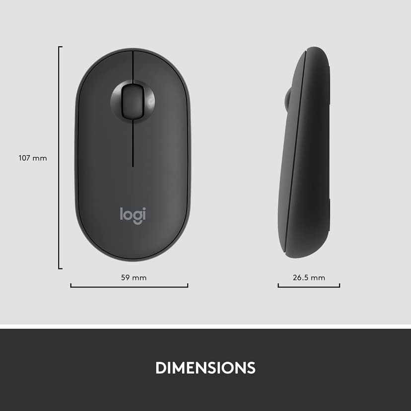 Logitech MK470 Slim Wireless Keyboard and Mouse Combo - Modern Compact Layout, Ultra Quiet, 2.4 GHz USB Receiver, Plug n' Play Connectivity, Compatible with Windows - Graphite