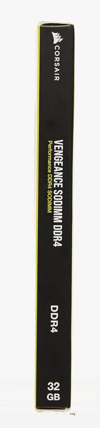 CORSAIR Vengeance SODIMM DDR4 RAM 32GB (2x16GB) 3200MHz CL22-22-22-53 1.2V Intel AMD Laptop Notebook Memory - Black (CMSX32GX4M2A3200C22)