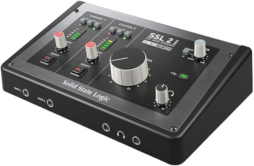Solid State Logic SSL 2 MKII 2 x 2 USB Audio Interface with Dual Pro-Grade Headphone Outputs, Next-Gen Converters, and 4K Analogue Enhancement