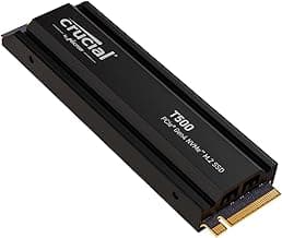 Crucial T500 2TB Gen4 NVMe M.2 Internal Gaming SSD with Heatsink, Up to 7400MB/s, PlayStation 5 Compatible + 1mo Adobe CC All Apps- CT2000T500SSD5
