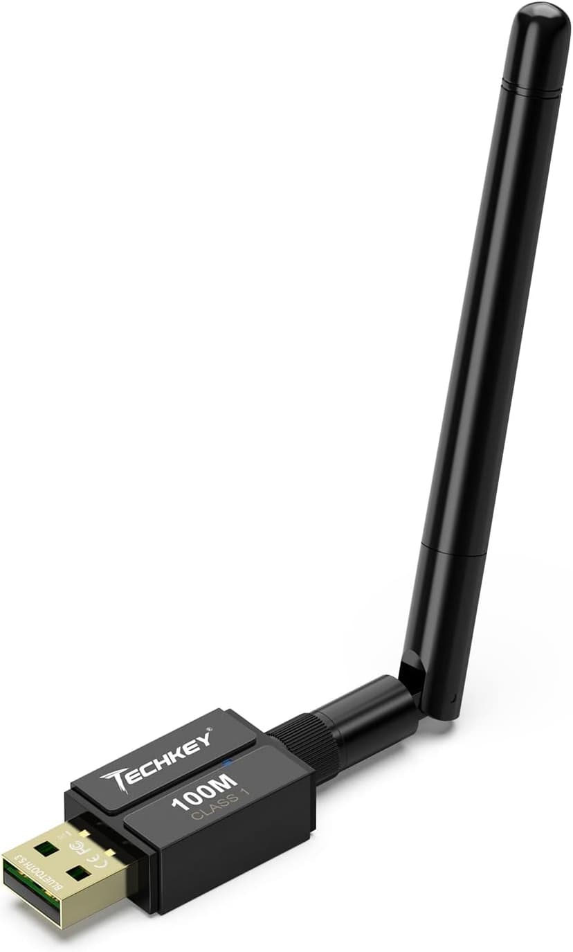 Long Range USB Bluetooth 5.3 Adapter for Desktop PC - 328FT Wireless Transfer for Mouse, Keyboard, Headphones - Win11/10/8.1 Support