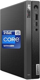 Lenovo ThinkCentre 50q Gen 4 Business Mini Desktop, 13th Gen Intel Core i5-13420H, 32GB RAM, 1TB SSD, Display Port, Wired Keyboard & Mouse, Wi-Fi 6, Windows 11 Pro, Black