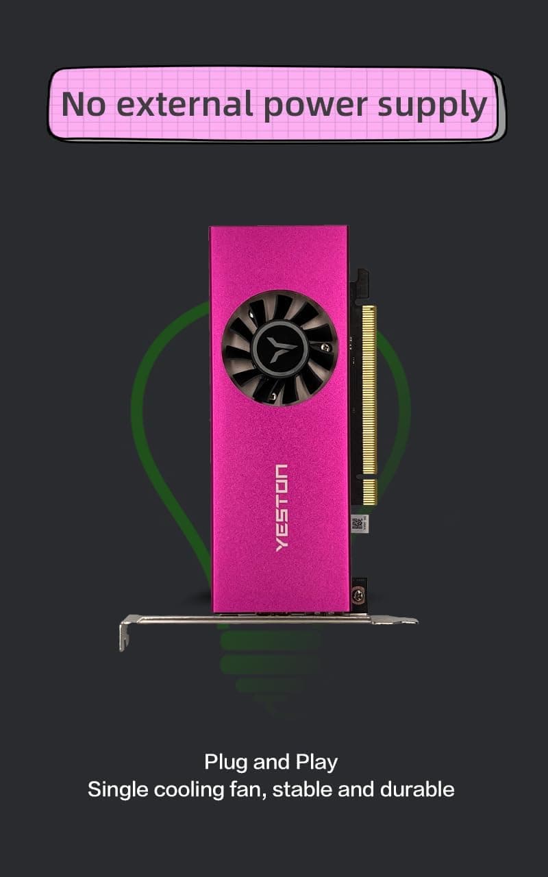 Yeston GeForce RTX 3050 6GB GDDR6 LP(Equipped with a Half Height Shifter) Graphics Cards pci Express 4.0 Video Cards Desktop Computer PC Video Gaming Graphics Card
