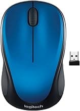 Logitech M317 Wireless Mouse, 2.4 GHz with USB Receiver, 1000 DPI Optical Tracking, 12 Month Battery, Compatible with PC, Mac, Laptop, Chromebook - Blue