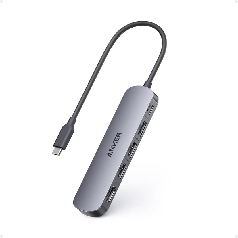 Anker USB C Hub (5-in-1), 4K@30Hz HDMI USB Hub with 90W Max Power Delivery, USBC & USBA Data Ports, Compact and Stylish for MacBook, Dell XPS, and More (Charger Not Included)