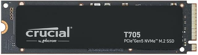 Crucial T705 1TB PCIe Gen5 NVMe M.2 SSD - Up to 13,600 MB/s - Game Ready - Internal Solid State Drive (PC) - +1mo Adobe CC - CT1000T705SSD3