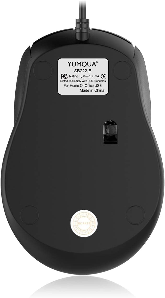 G222 Silent Computer Mouse - 2 Pack Wired Optical USB Mouse, 800/1200 DPI, Home & Office, Desktop & Laptop PC & Chromebook