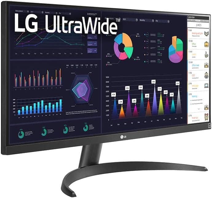 LG 29WQ500 29-Inch UltraWide FHD IPS HDR10 Monitor with AMD FreeSync, Dynamic Action Sync, and Low Latency for Gaming (Black)