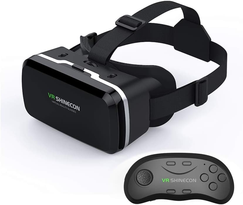 VR Headset with Remote Controller,3D Glasses Virtual Reality Headset for VR Games & 3D Movies, VR Headset for iPhone & Android Phone,VR Glasses Suitable for Kids and Adults