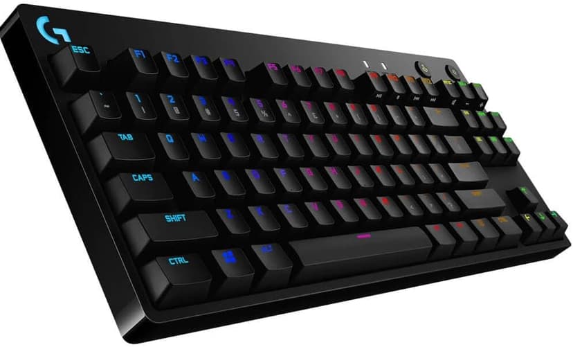 Logitech G PRO Mechanical Gaming Keyboard, Ultra Portable Tenkeyless Design, Detachable Micro USB Cable, 16.8 Million Color LIGHTSYNC RGB Backlit Keys