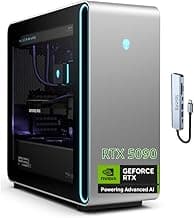 NEWDell Alien.Ware Area 51 Gaming Desktop, Intel Core Ultra 9 285K- GeForce RTX 5090 32GB, 64GB DDR5 6400 MT/s, 4TB SSD-1500W Platinum Rated ATX12VO PSU, 360mm Liquid-Cooled CPU, Tempered Glass Door
