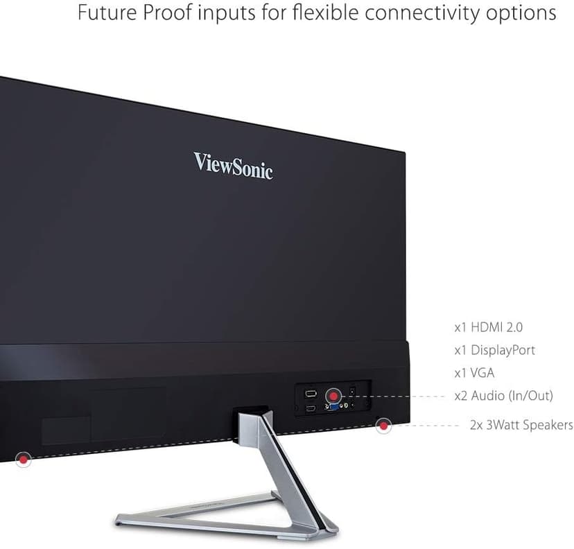 ViewSonic VX2776-SMHD 27 Inch 1080p IPS Monitor with FreeSync, Ultra-Thin Bezels, HDMI and DisplayPort