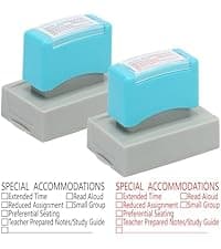 4 Pcs Teacher Stamps for Grading Self-Inking Special Accommodations Stamp Refillable Motivational Encouraging Rubber Stamp for Classroom Back to School Homework Student Dormitory Gifts