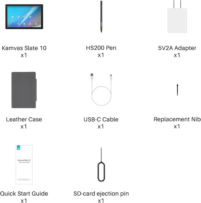 HUION Kamvas Slate 10 Standalone Drawing Tablet No Computer Needed with Full-Laminated Screen, 10.1-inch Digital Art Tablet with 4096 Levels Stylus Pen, Android 12, 8GB+128GB for Artist Beginner
