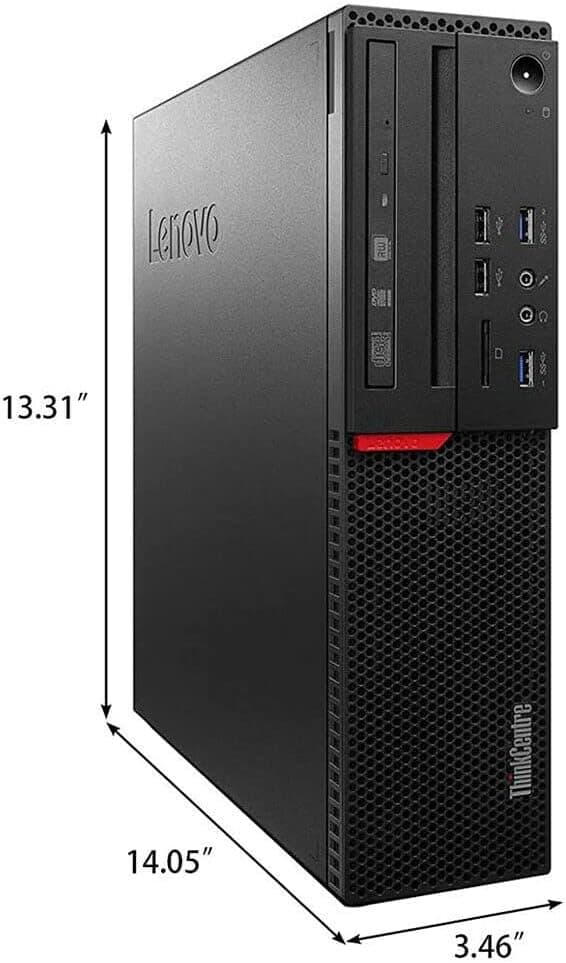 Lenovo Desktop Computer with Dual Monitors, Intel Core i5 6500 3.2GHz, 16GB RAM, 256GB SSD, 2TB HDD, AC7260 WiFi Bluetooth,DVD-RW,Wireless Keyboard Mouse,Windows 10 Pro (Renewed)